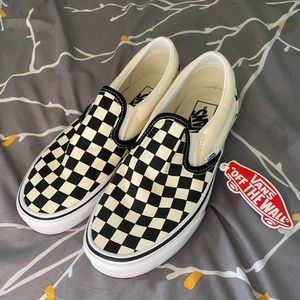 Checkerboard Slip on Vans